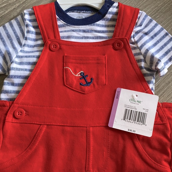Little Me, 2 piece overall and tee set size 9 mos. NWT! - Picture 16 of 16